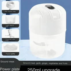 Tritatutto elettrico per aglio e verdure tritatutto frantoio per noci carne frutta cipolla ricaricabile multifunzione