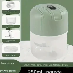 Tritatutto elettrico per aglio e verdure tritatutto frantoio per noci carne frutta cipolla ricaricabile multifunzione