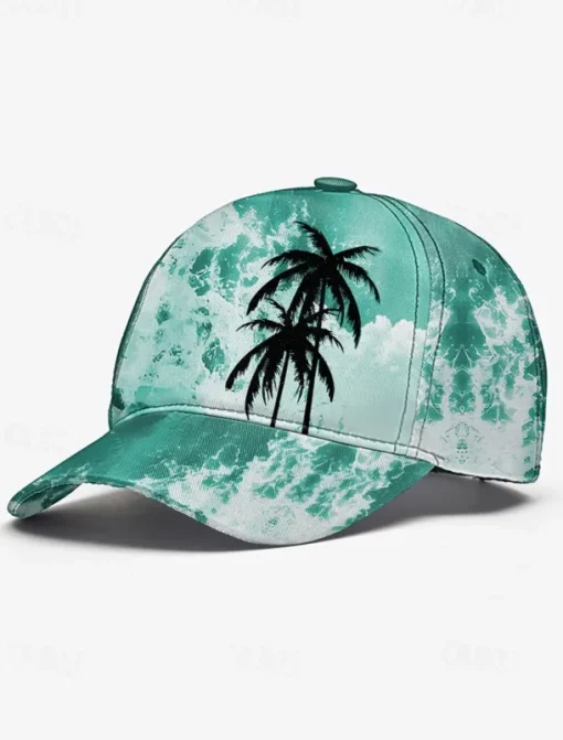 Tropical Palm Tree Baseball Cap – Summer-Inspired Design, Adjustable Fit, Comfortable and Lightweight, Ideal for Men and Women, Perfect for Beach Days and Outdoor Activities