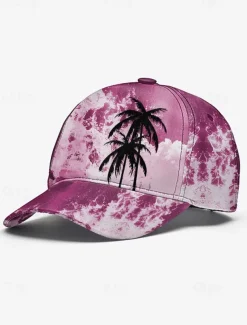 Tropical Palm Tree Baseball Cap – Summer-Inspired Design, Adjustable Fit, Comfortable and Lightweight, Ideal for Men and Women, Perfect for Beach Days and Outdoor Activities