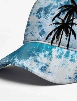 Tropical Palm Tree Baseball Cap – Summer-Inspired Design, Adjustable Fit, Comfortable and Lightweight, Ideal for Men and Women, Perfect for Beach Days and Outdoor Activities