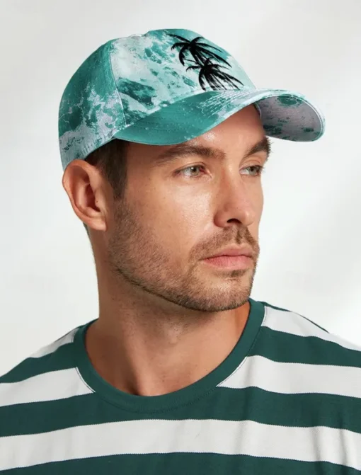 Tropical Palm Tree Baseball Cap – Summer-Inspired Design, Adjustable Fit, Comfortable and Lightweight, Ideal for Men and Women, Perfect for Beach Days and Outdoor Activities