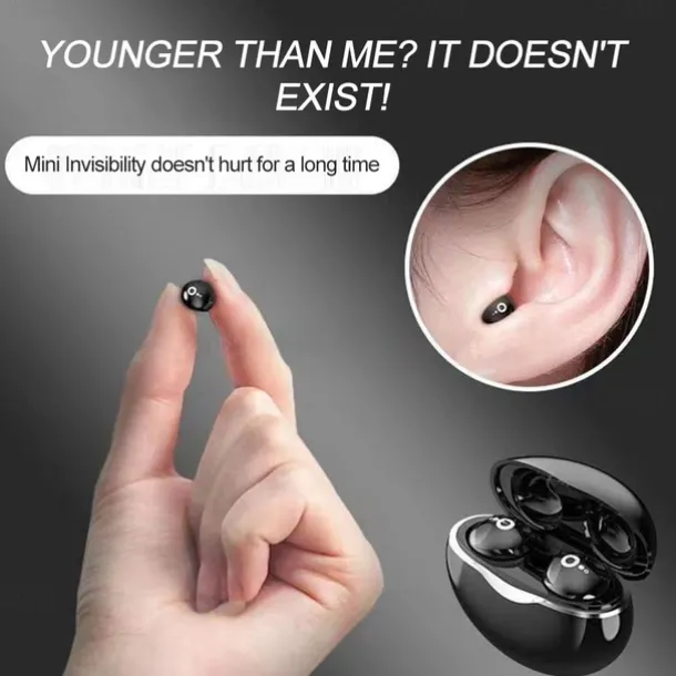 True Wireless Bluetooth Earphone Mini Invisible Headphones Bluetooth 5.3 HIFI Stereo Noise Reduction Sleep In Ear Earphones Smart Touch Sports Gaming Earphones for Smartphone