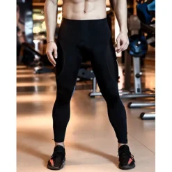 TRYSIL Men's Cycling Tights Bike Pants / Trousers Padded Shorts / Chamois Mountain Bike MTB Road Bike Cycling Sports Moisture Permeability Stretch Lightweight Back Pocket Navy Black Spandex Clothing