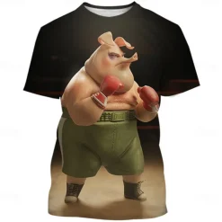 T-shirt Animal 3D Graphic For Couple's Men's Women's Adults' Halloween Carnival Masquerade 3D Print Street Casual Daily