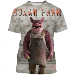 T-shirt Animal 3D Graphic For Couple's Men's Women's Adults' Halloween Carnival Masquerade 3D Print Street Casual Daily