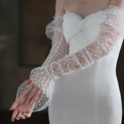 Tulle Elbow Length Glove Cute / Elegant With Wave point Wedding / Party Glove