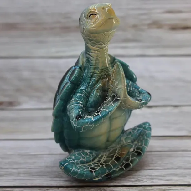 Turtle Sculpture | Peacefulness Meditating Sea Turtle Statue Decorations For Buddha | Meditating Sea Turtle Miniature Figurine Collection For Courtyard Home Patio, Lawn, Garden
