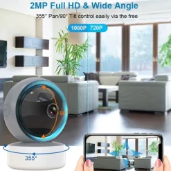 Tuya WIFI PTZ Camera 1080P HD Indoor Baby Monitor Smart Home Wireless Night Vision P2P Security Video Surveillance IP Cameras