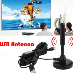 TV Antenna Digital HDTV Amplified 3600 Mile Range Indoor Outdoor W/Magnetic Base