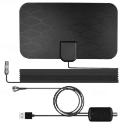 TV Antenna-2023 Indoor Amplified HD Digital TV Antenna For Smart TV Up To 380Miles Support 4K 1080p And All Older TV's-Ultra Thin Smart Switch Amplifier Signal Booster-18ft HDTV Cable/AC Adapter