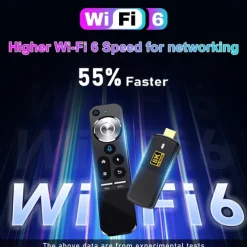 TV Smart Stick Android 13.0 Smart TV Box WiFi6 4K*2K H.265 HEVC RK3528 Set Top Box Media Player PK D6 G7 STICK