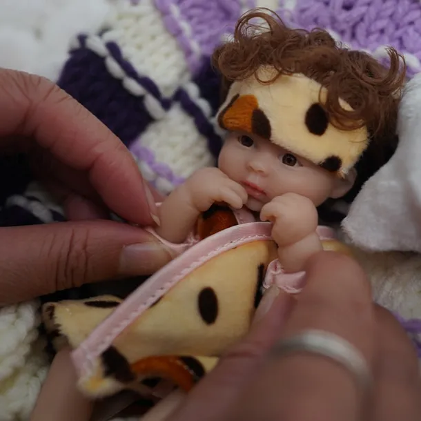 Twin Miniature Lifelike Reborn Baby Dolls Handcrafted Silicone Surprise Accessories Included for Children Ages 3-6 Years - Realistic Newborn Baby Doll Set