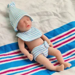 Twin Miniature Lifelike Reborn Baby Dolls Handcrafted Silicone Surprise Accessories Included for Children Ages 3-6 Years - Realistic Newborn Baby Doll Set