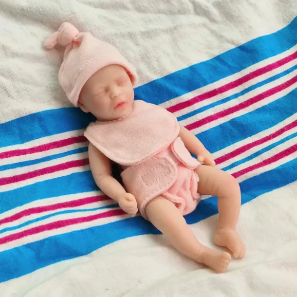 Twin Miniature Lifelike Reborn Baby Dolls Handcrafted Silicone Surprise Accessories Included for Children Ages 3-6 Years - Realistic Newborn Baby Doll Set