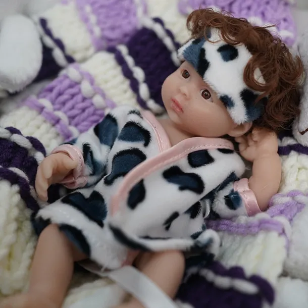 Twin Miniature Lifelike Reborn Baby Dolls Handcrafted Silicone Surprise Accessories Included for Children Ages 3-6 Years - Realistic Newborn Baby Doll Set