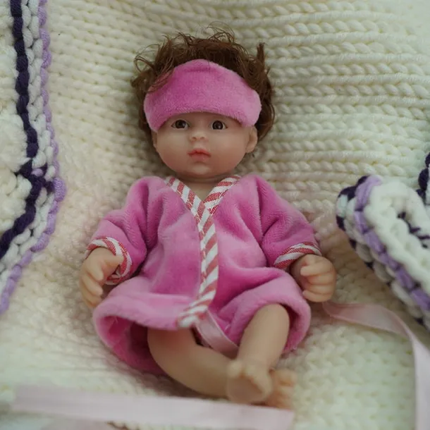 Twin Miniature Lifelike Reborn Baby Dolls Handcrafted Silicone Surprise Accessories Included for Children Ages 3-6 Years - Realistic Newborn Baby Doll Set