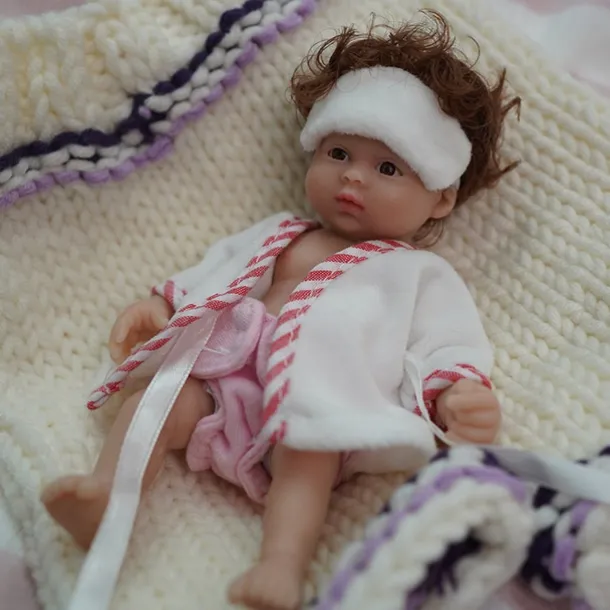 Twin Miniature Lifelike Reborn Baby Dolls Handcrafted Silicone Surprise Accessories Included for Children Ages 3-6 Years - Realistic Newborn Baby Doll Set