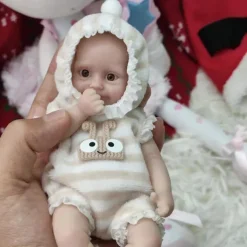 Twin Miniature Lifelike Reborn Baby Dolls Handcrafted Silicone Surprise Accessories Included for Children Ages 3-6 Years - Realistic Newborn Baby Doll Set