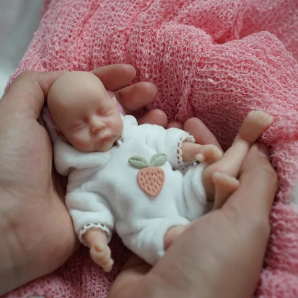 Twin Miniature Lifelike Reborn Baby Dolls Handcrafted Silicone Surprise Accessories Included for Children Ages 3-6 Years - Realistic Newborn Baby Doll Set