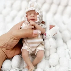 Twin Miniature Lifelike Reborn Baby Dolls Handcrafted Silicone Surprise Accessories Included for Children Ages 3-6 Years - Realistic Newborn Baby Doll Set