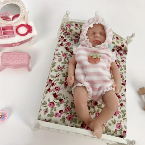 Twin Miniature Lifelike Reborn Baby Dolls Handcrafted Silicone Surprise Accessories Included for Children Ages 3-6 Years - Realistic Newborn Baby Doll Set