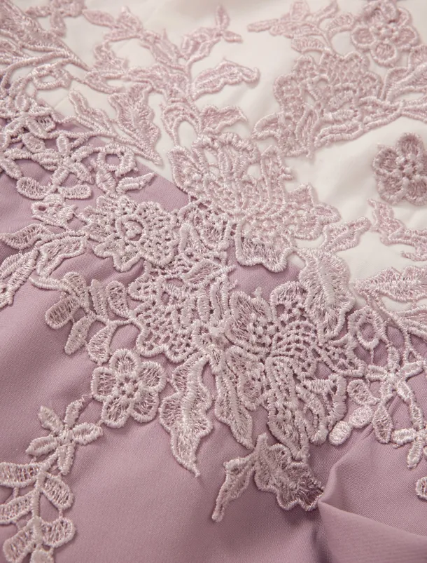 Two Piece Jumpsuit / Pantsuit Mother of the Bride Formal Wedding Guest Elegant Party V Neck Ankle Length Crepe Lace 3/4 Length Sleeve with Appliques Color Block free custom size