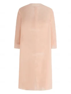 Two Piece Sheath Beach Wedding Mother of the Bride Dress Wedding Guest Elegant Jewel Neck Knee Length Chiffon Lace 3/4 Length Sleeve Wrap Included Jacket Dresses with Beading Appliques