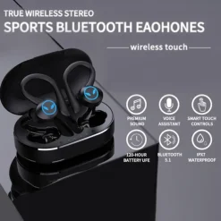 TWS Wireless Earphones Bluetooth-compatible 5.1 Headphones IPX7 Waterproof Earbuds LED Display HD Stereo Mic for Xiaomi iPhone