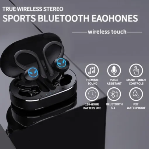TWS Wireless Earphones Bluetooth-compatible 5.1 Headphones IPX7 Waterproof Earbuds LED Display HD Stereo Mic for Xiaomi iPhone