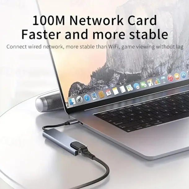 Type-c8 All-in-one Dock With Network Card Usb3.0 HUB Laptop Dock Hub