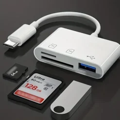Type-c Mobile Phone Connects To SD Tf Card Adapter To Read U Disk Adapter