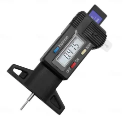 Tyre Tread Depth Gauge 0-25.4mm/1Inch Portable Tread Depth Checker Tyre Depth Measure with LCD Display for Cars