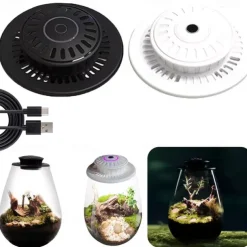 UFO Micro Landscape Fill Light LED Plant Light Moss Ecological Bottle Light LED Plant Growth Light Creative Tree of Life Light USB Power Supply 1PC