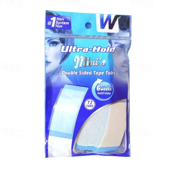 Ultra Hold Tape Walker Tape 72 Tabs Waterproof Double-Sided Tape Strips Strong Hold Hair System Tape for Lace Wigs & Toupees