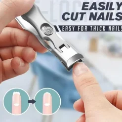 Ultra Sharp Stainless Steel Nail Clippers, Fingernail & Toenail Clippers Splash Proof Nail Clippers Luxury Nail Cutter for Thick Nails
