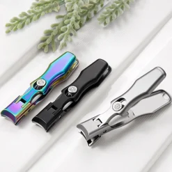 Ultra Sharp Stainless Steel Nail Clippers, Fingernail & Toenail Clippers Splash Proof Nail Clippers Luxury Nail Cutter for Thick Nails