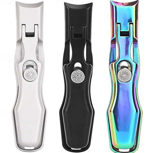 Ultra Sharp Stainless Steel Nail Clippers, Fingernail & Toenail Clippers Splash Proof Nail Clippers Luxury Nail Cutter for Thick Nails