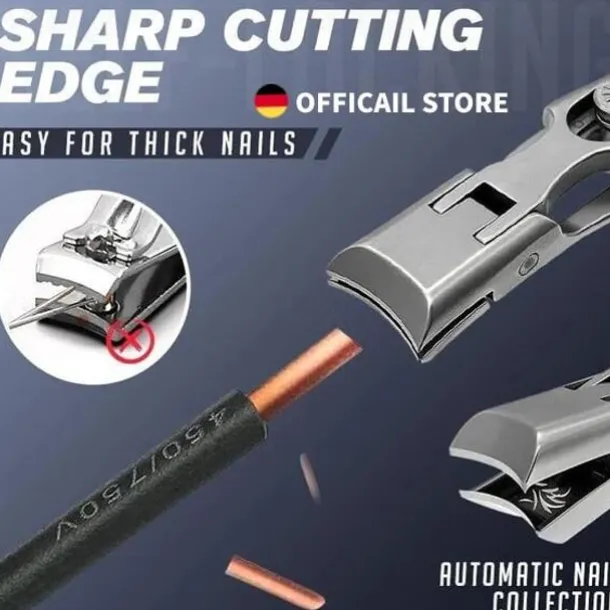 Ultra Sharp Stainless Steel Nail Clippers, Fingernail & Toenail Clippers Splash Proof Nail Clippers Luxury Nail Cutter for Thick Nails