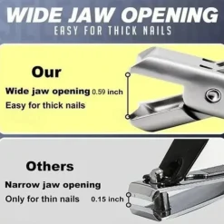 Ultra Sharp Stainless Steel Nail Clippers, Fingernail & Toenail Clippers Splash Proof Nail Clippers Luxury Nail Cutter for Thick Nails