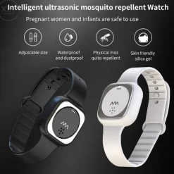 Ultrasonic Anti-Mosquito Bracelet – Wearable Slim Bracelet for Children, Adults, Pregnant Women, Outdoor Use