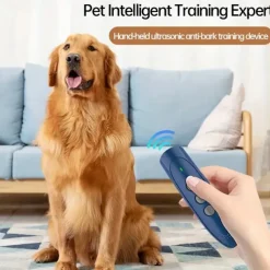 Ultrasonic Dog Repeller Mini Handheld Anti-barking Tool Stop BarkingLED Training Device Pet Cat Ultrasonic Sound Dog Repeller