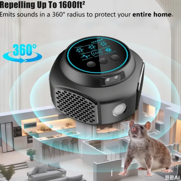 Ultrasonic Mice Repeller Electronic Rodent with Strobe Deterrent for Workshop Keep Pest You Hate Away