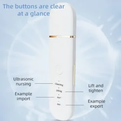 Ultrasonic Skin Scrubber Deep Face Cleaning Machine Peeling Shovel Facial Pore Cleaner Face Skin Scrubber Lift Machine