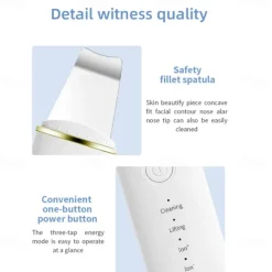 Ultrasonic Skin Scrubber Deep Face Cleaning Machine Peeling Shovel Facial Pore Cleaner Face Skin Scrubber Lift Machine