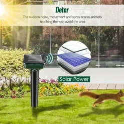 Ultrasonic Solar Pest Repeller – Waterproof Motion Sensor Device for Garden, Repels Moles, Snakes, Insects, and Small Animals