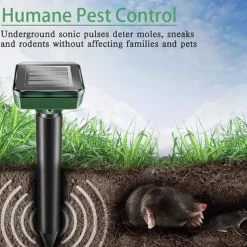 Ultrasonic Solar Pest Repeller – Waterproof Motion Sensor Device for Garden, Repels Moles, Snakes, Insects, and Small Animals