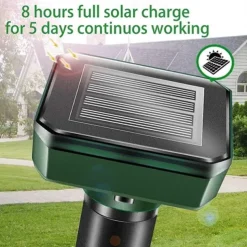 Ultrasonic Solar Pest Repeller – Waterproof Motion Sensor Device for Garden, Repels Moles, Snakes, Insects, and Small Animals