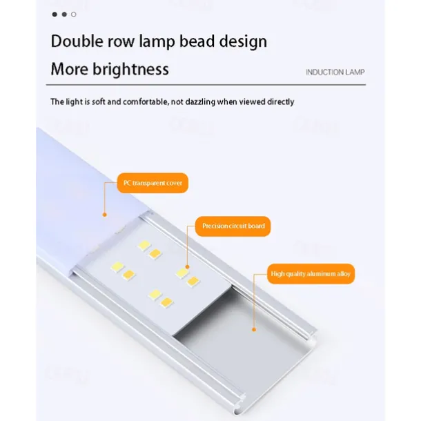 Ultra-thin Smart LED Strip Light Motion Sensor Cabinet Light, Magnetic Rechargeable Human Body Induction Light Strip, Self-Adhesive for Cabinet, Wine Cabinet, Wardrobe