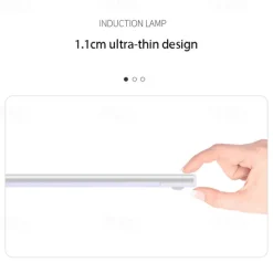 Ultra-thin Smart LED Strip Light Motion Sensor Cabinet Light, Magnetic Rechargeable Human Body Induction Light Strip, Self-Adhesive for Cabinet, Wine Cabinet, Wardrobe